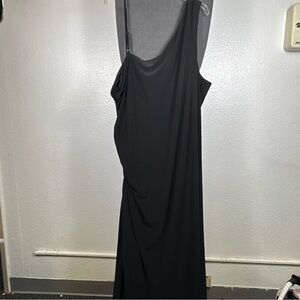 Elegant One Shoulder Black Dress